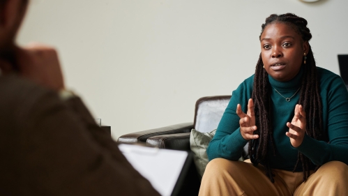 A woman in therapy