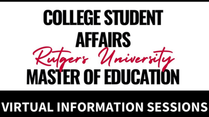 College Student Affairs Rutgers University Master of Education