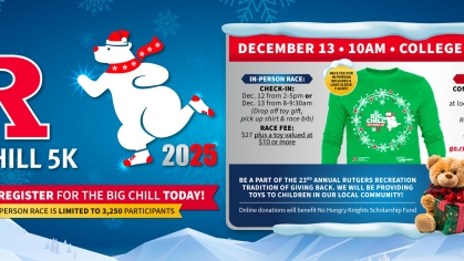 Registration is open for the Rutgers Big Chill 5k on December 13