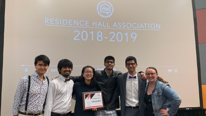group of students from residence hall association