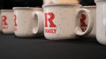 collection of mugs that say R Family