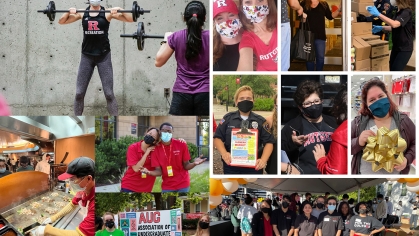 collage of staff and students during COVID-19