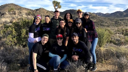 group of students at Joshua Tree for Rutgers Alternative Breaks