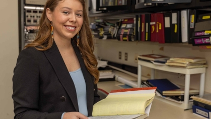Katie Lynch, a biomedical engineering student, is finishing her senior year at Rutgers–New Brunswick.