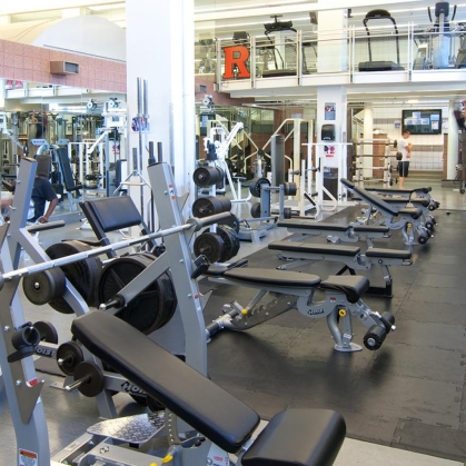 gym equipment at Rutgers Fitness Center