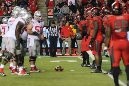 Matarante officiating a game between Rutgers and Ohio State