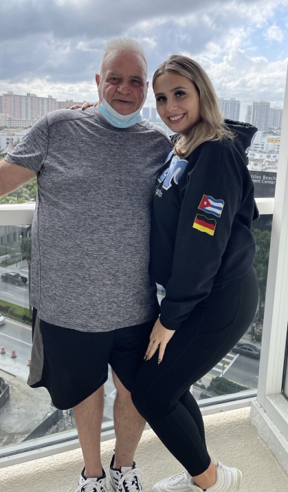 Renee Garcia and her father