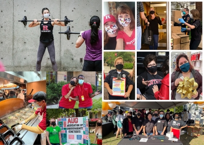 collage of staff and students during COVID-19