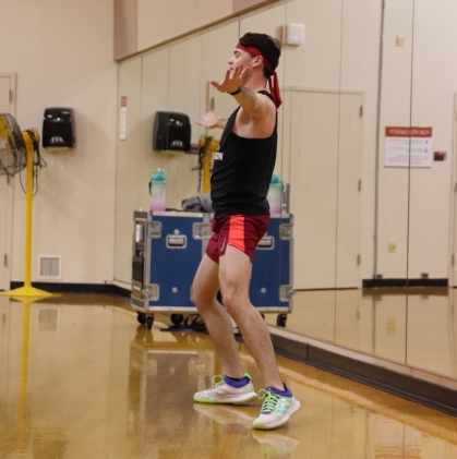Stuart Woody leading a Zumba Class