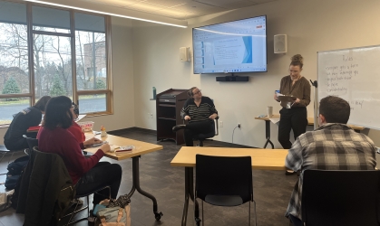 Students and staff interact during an ACCESS group session