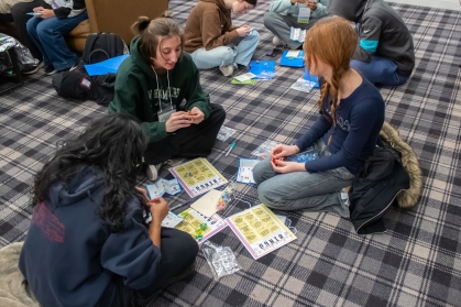Students playing Boundary Bingo